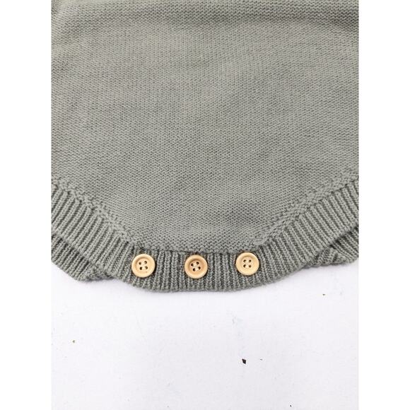 Mebie Baby Sage Sweater Knit Romper - 12-18 Months - Picture 3 of 4